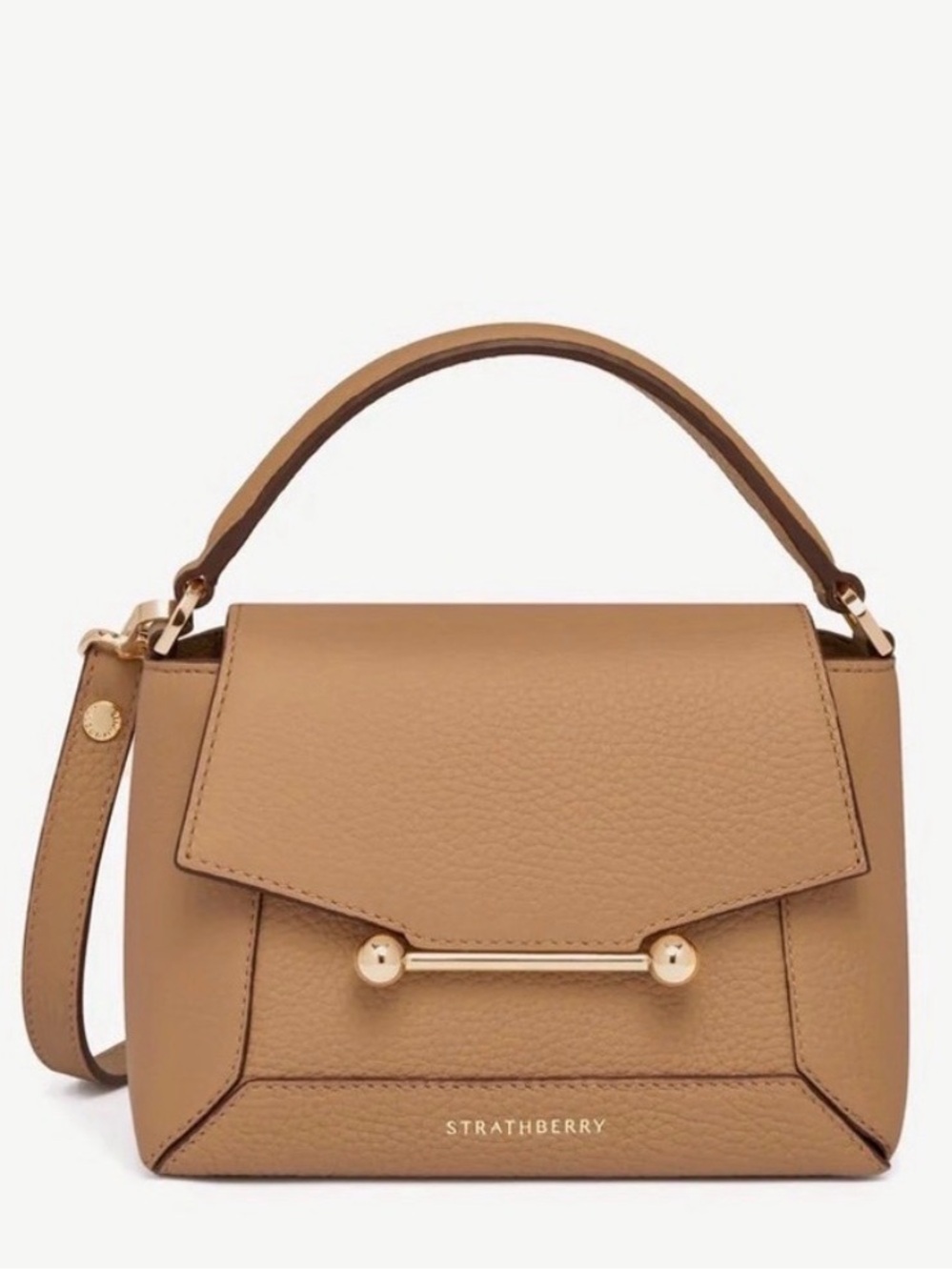Strathberry Mosaic Nano Bag, Caramel